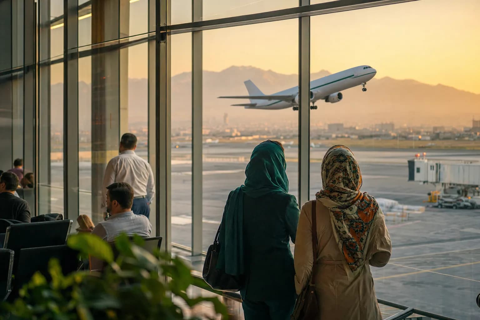 هواپیمای مسافربری در آسمان، نمادی از پرواز و سفر هوایی